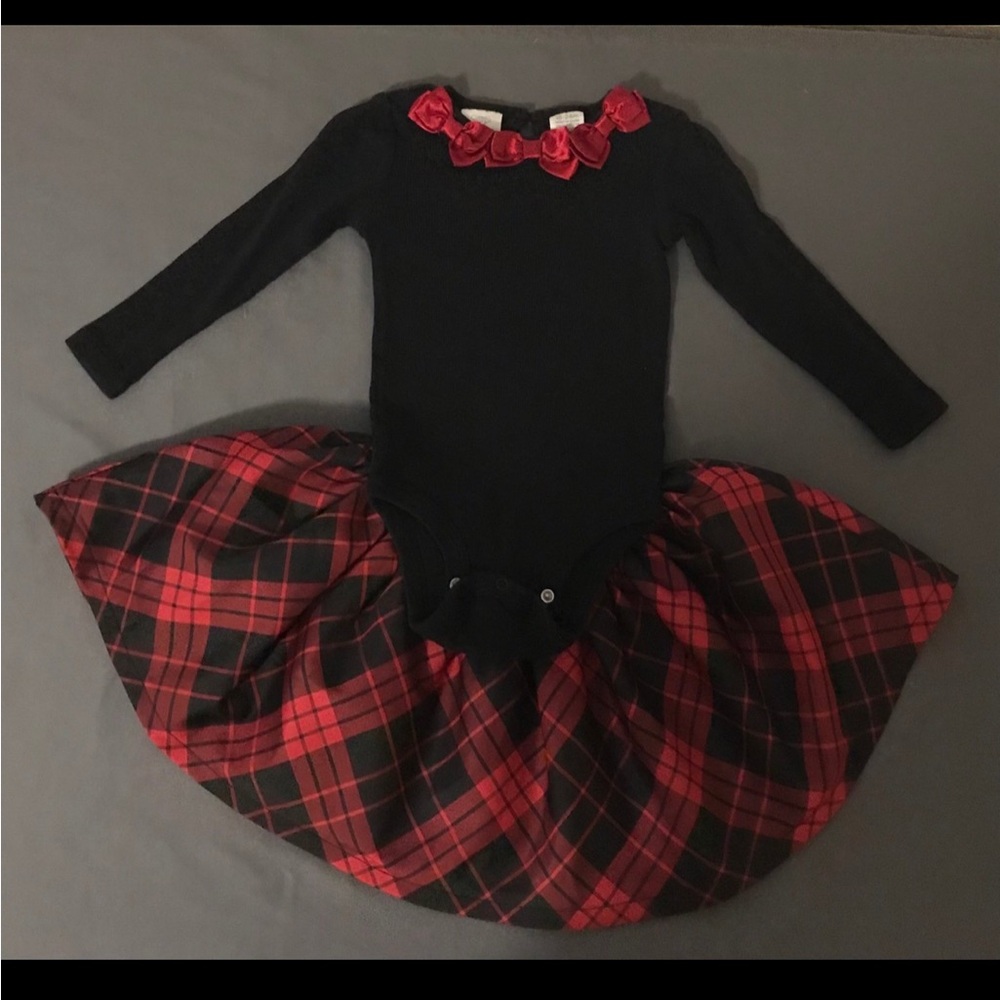 2-piece Black & Red Onesy & Skirt